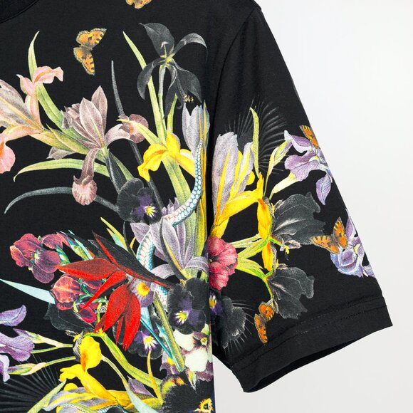 Givenchy Black Multi Flowers Printed Cotton Jersey T-Shirt - Picture 5 of 8